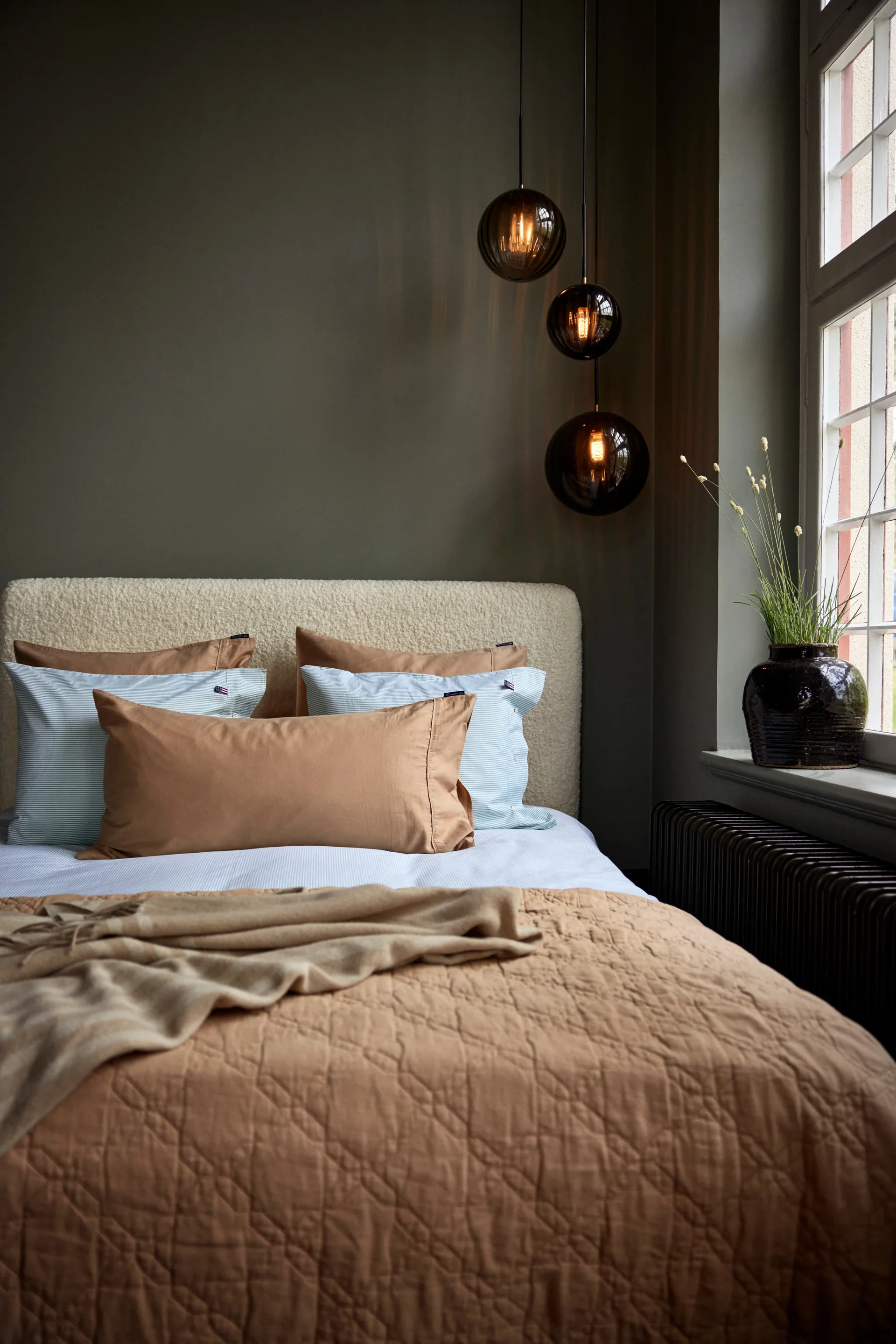 Quilted Recycled Cotton bedspread 260x240 cm, Beige Lexington