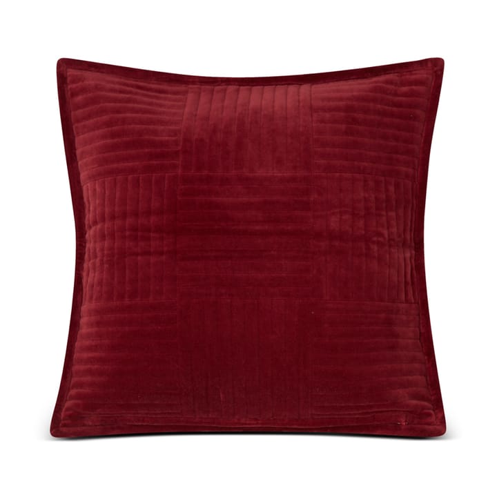 Quilted Velvet Star cushion cover 50x50 cm - Red - Lexington