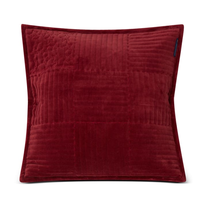Quilted Velvet Star cushion cover 50x50 cm, Red Lexington