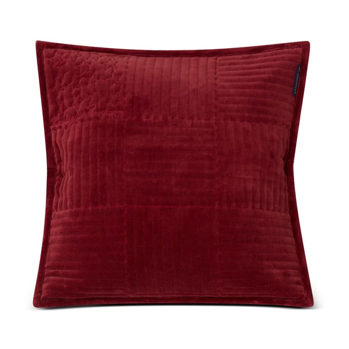 Quilted Velvet Star cushion cover 50x50 cm - Red - Lexington