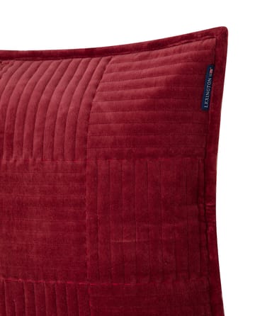 Quilted Velvet Star cushion cover 50x50 cm - Red - Lexington