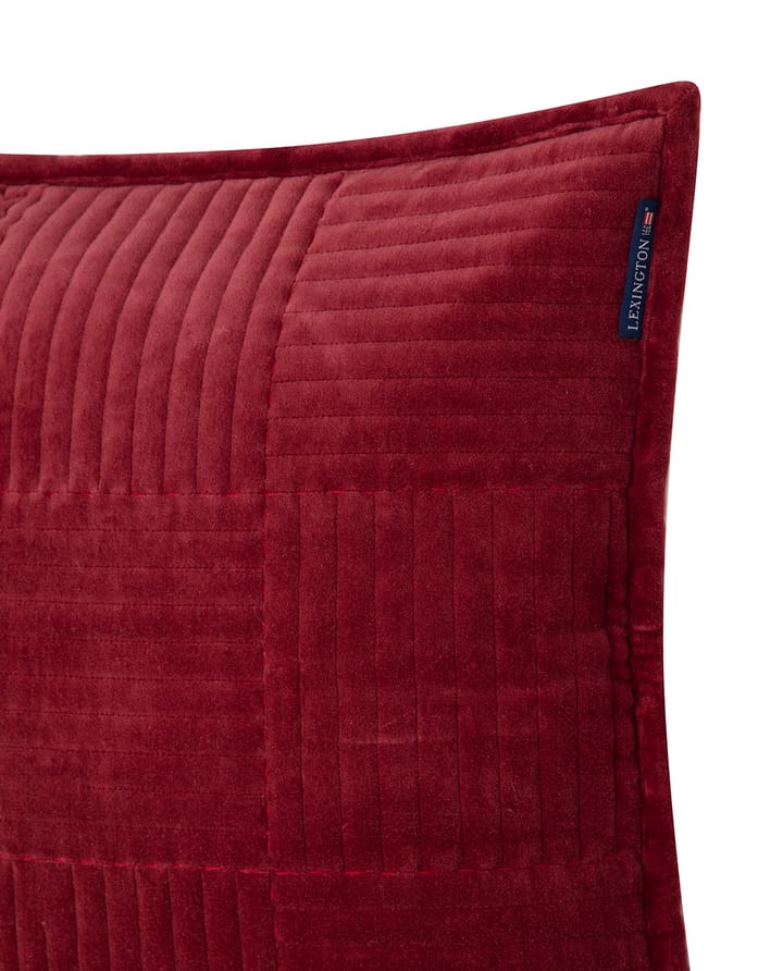 Quilted Velvet Star cushion cover 50x50 cm, Red Lexington
