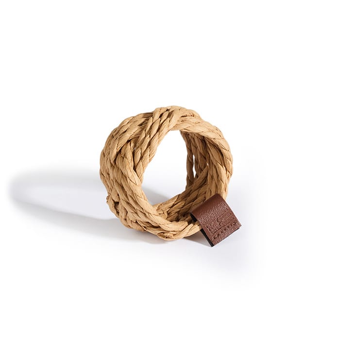 Recycled Paper Straw napkin ring - Natural - Lexington