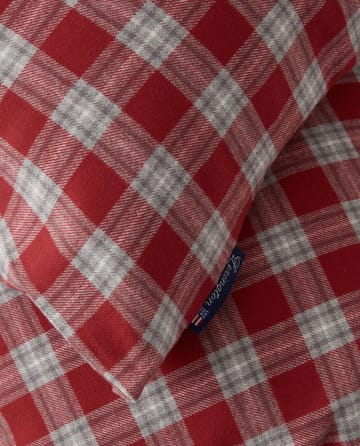 Red Checked Cotton Flannel bed set - 50x60 cm. 150x210 cm - Lexington
