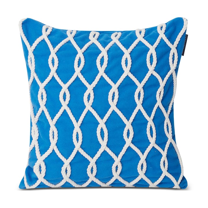 Rope Deco Canvase pillowcase 50x50 cm - Blue-white - Lexington