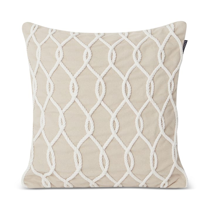 Rope Deco Canvase pillowcase 50x50 cm - Light beige-white - Lexington