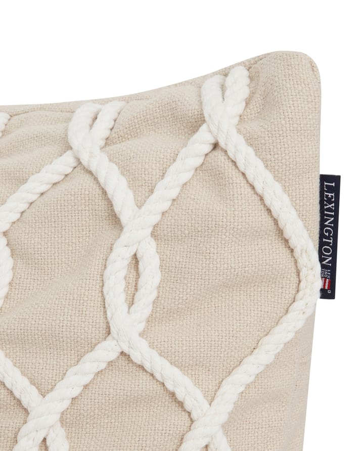 Rope Deco Canvase pillowcase 50x50 cm, Light beige-white Lexington