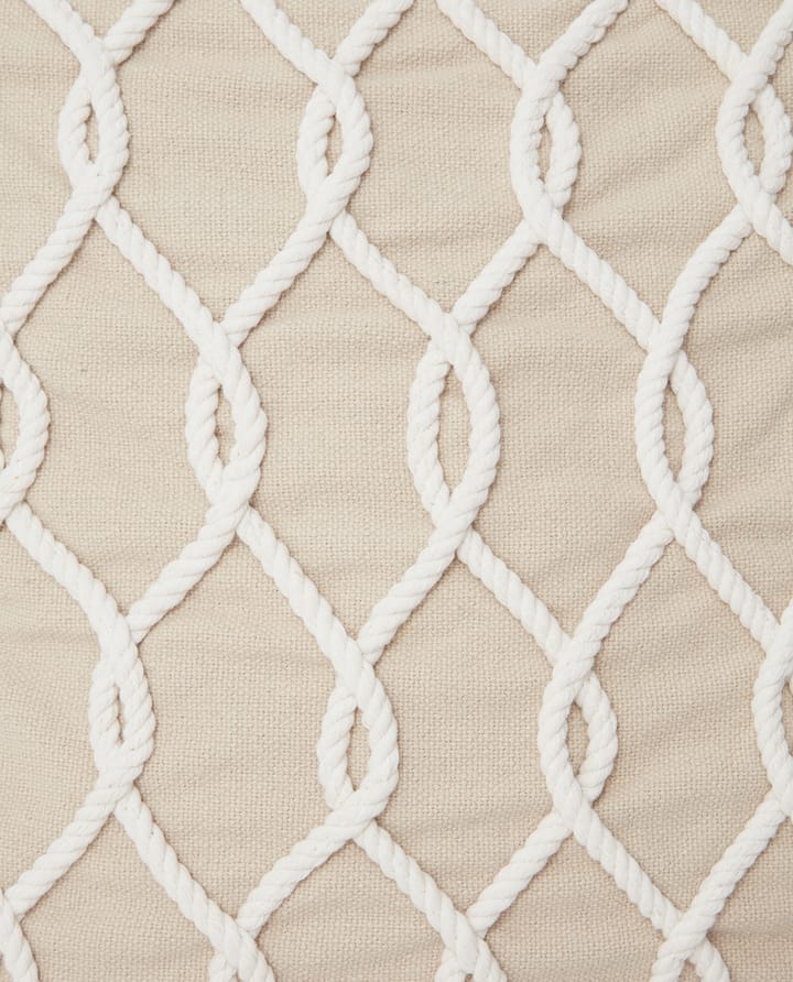 Rope Deco Canvase pillowcase 50x50 cm - Light beige-white - Lexington