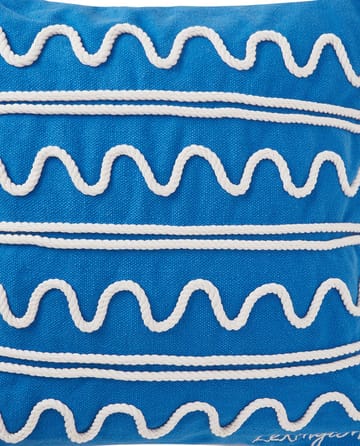 Rope Wave Cotton Canvas cushion cover 50x50 cm - Blue - Lexington