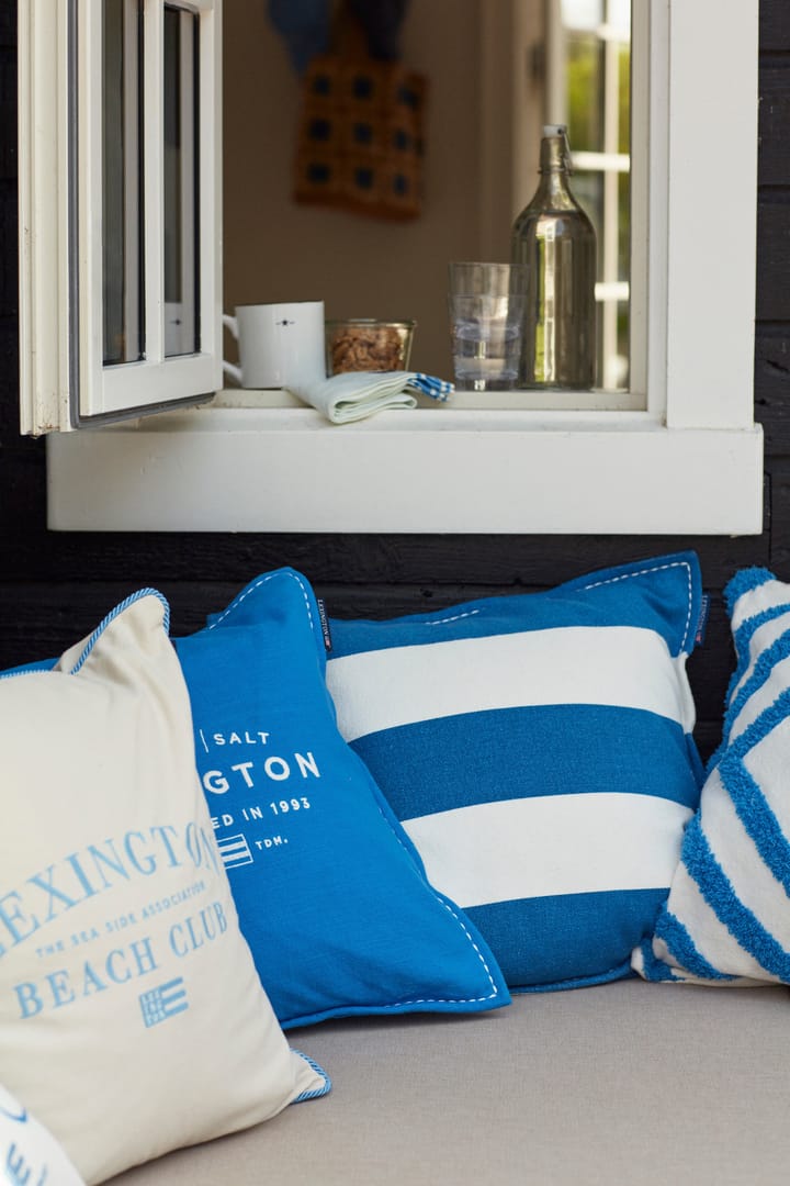 Rug Graphic Canvase pillowcase 50x50 cm, Blue-white Lexington
