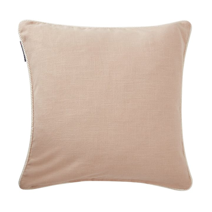 Sea Embroidered Recycled Cotton cushion cover 50x50cm, Light Beige Lexington