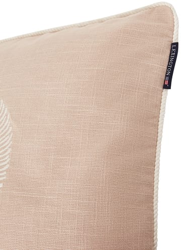 Sea Embroidered Recycled Cotton cushion cover 50x50cm - Light Beige - Lexington