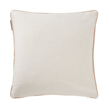 Sea Embroidered Recycled Cotton cushion cover 50x50cm - White-Beige - Lexington