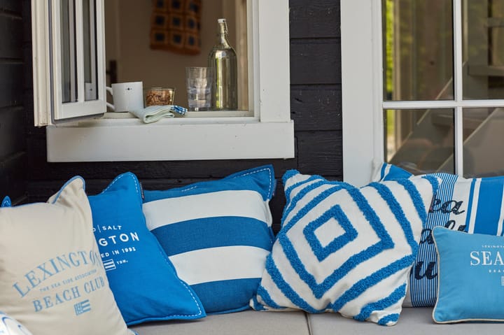 Sea Sand Salt Logo Embroidered pillowcase 50x50 cm - Blue-white - Lexington