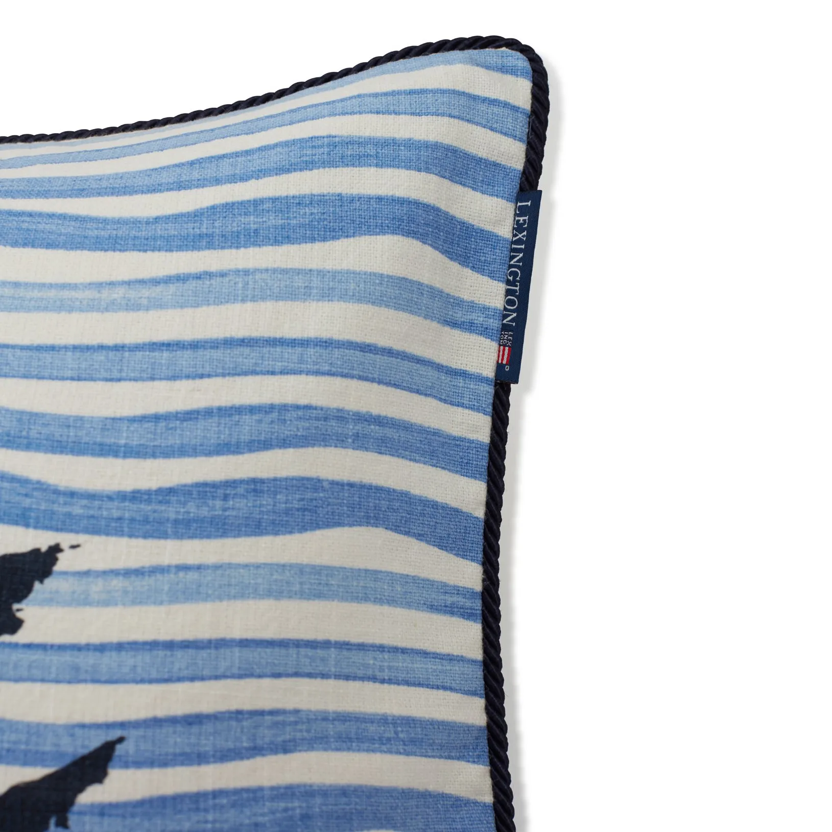 Sea You Later Cotton Canvase pillowcase 50x50 cm, White-blue Lexington