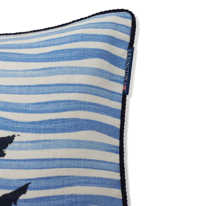 Sea You Later Cotton Canvase pillowcase 50x50 cm - White-blue - Lexington