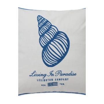 Seashell Cotton Canvase pillowcase 50x50 cm - White-blue - Lexington