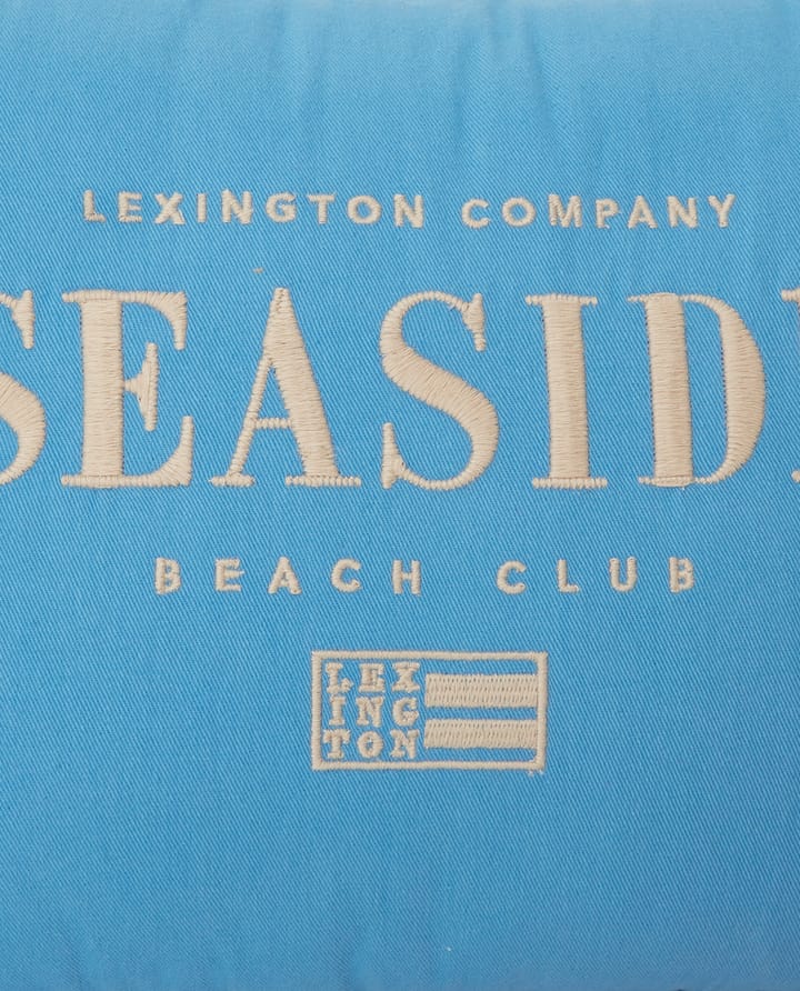 Seaside Small Organic Cotton Twill cushion 30x40 cm - Blue-light beige - Lexington