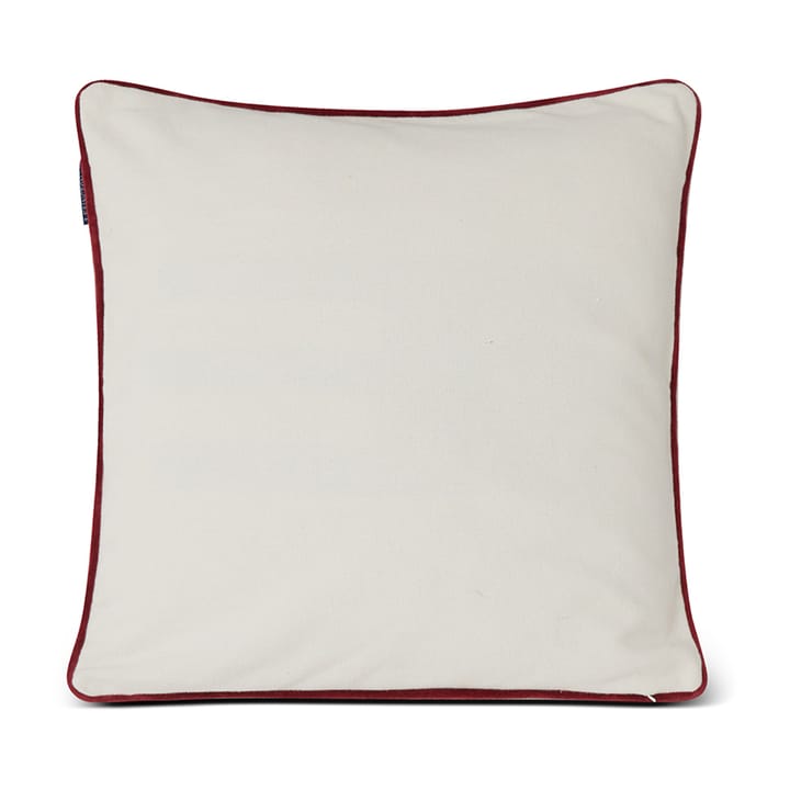 Seasons Greetings Cotton cushion cover 50x50 cm - Off white-red - Lexington