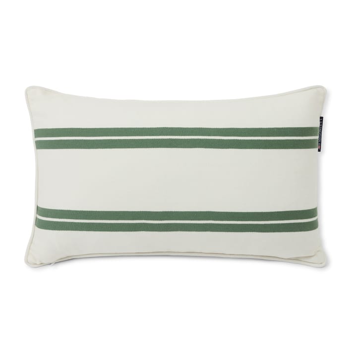 Side Striped cushion small 30x50 cm, White-green Lexington