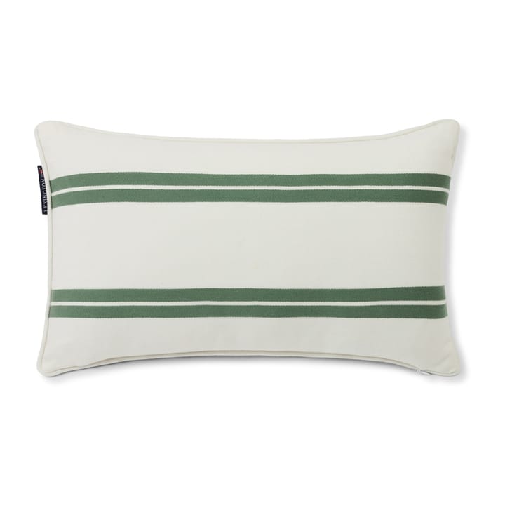 Side Striped cushion small 30x50 cm, White-green Lexington