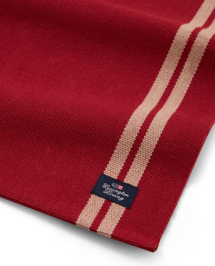 Side Striped Org Cotton Rib placemat 40x50 cm, Red-beige Lexington