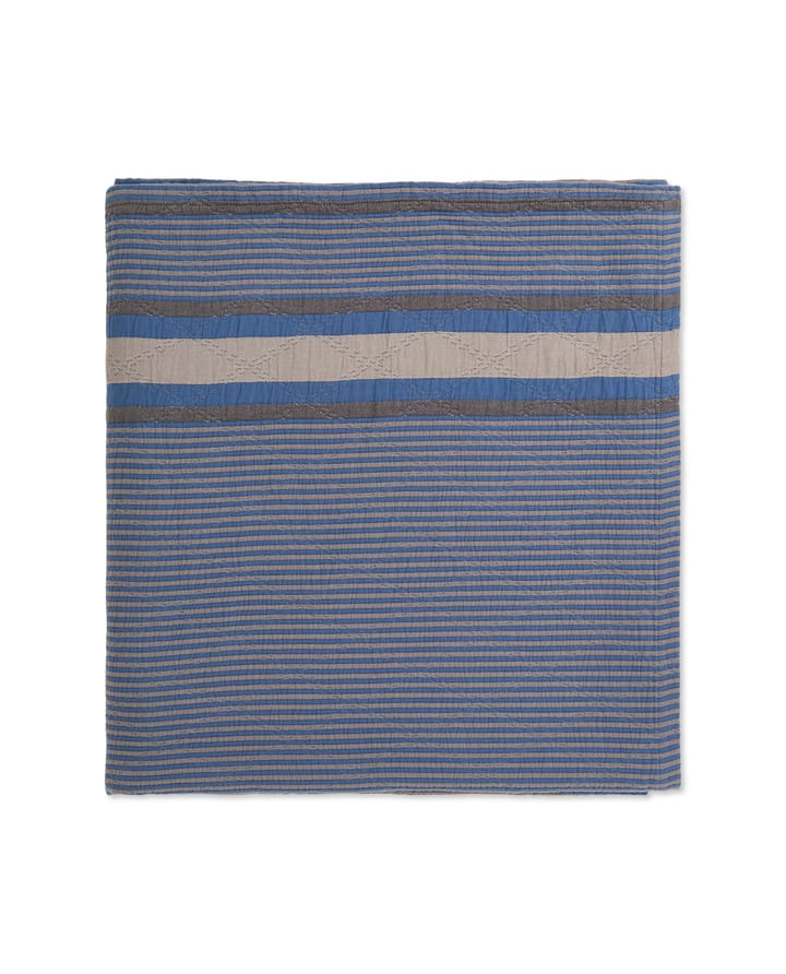 Side Striped Soft Quilted bedspread 160x240 cm - Blue - Lexington