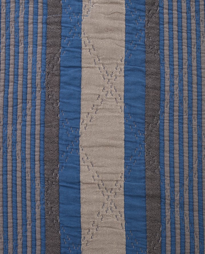 Side Striped Soft Quilted bedspread 240x260 cm, Blue Lexington