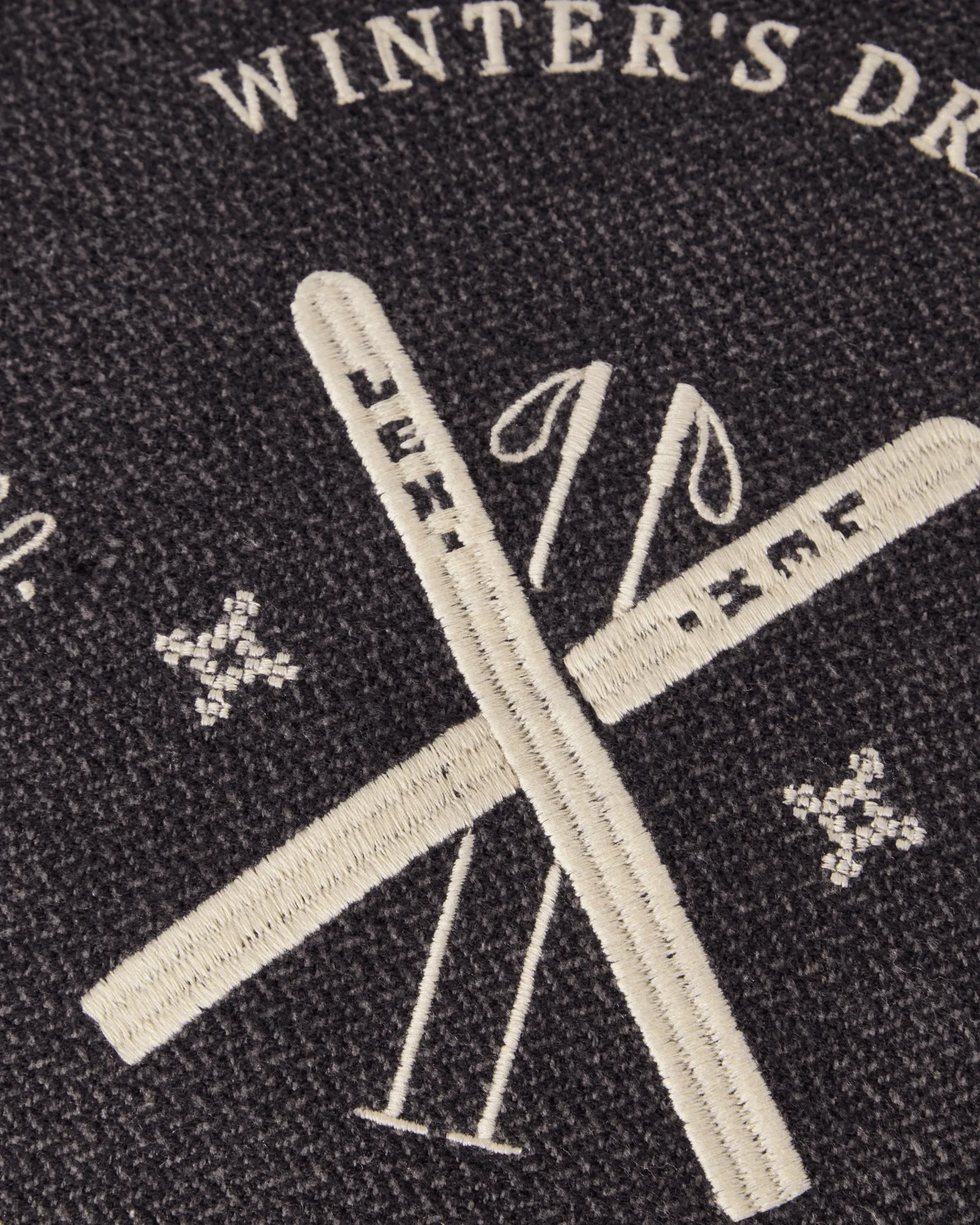 Ski Club organic cotton cushion cover, Navy-Light beige, 50x50 cm Lexington