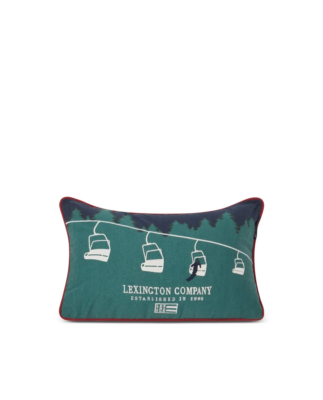 Lexington Ski Lift pillow 30x50 cm Green-dark blue | Scandinavian Design | Cushion covers | Green