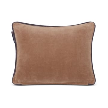 Ski Lodge Organic Cotton Velvet cushion 30x40 cm - Beige-dark grey - Lexington
