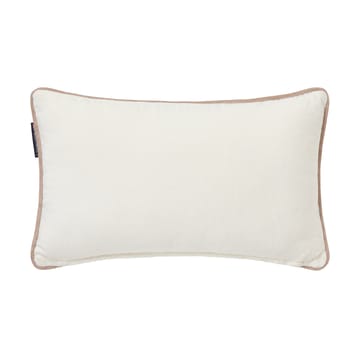 Ski resort organic cotton twill cushion 30x50 cm - White-Dark blue - Lexington