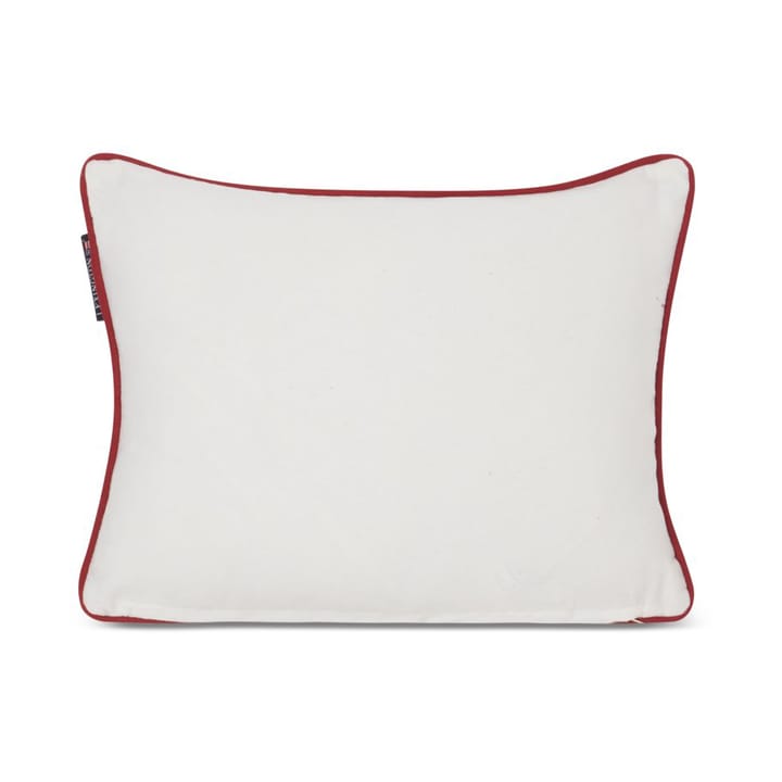 Skier Organic Cotton Twill cushion 30x40 cm, White-dark blue multi Lexington
