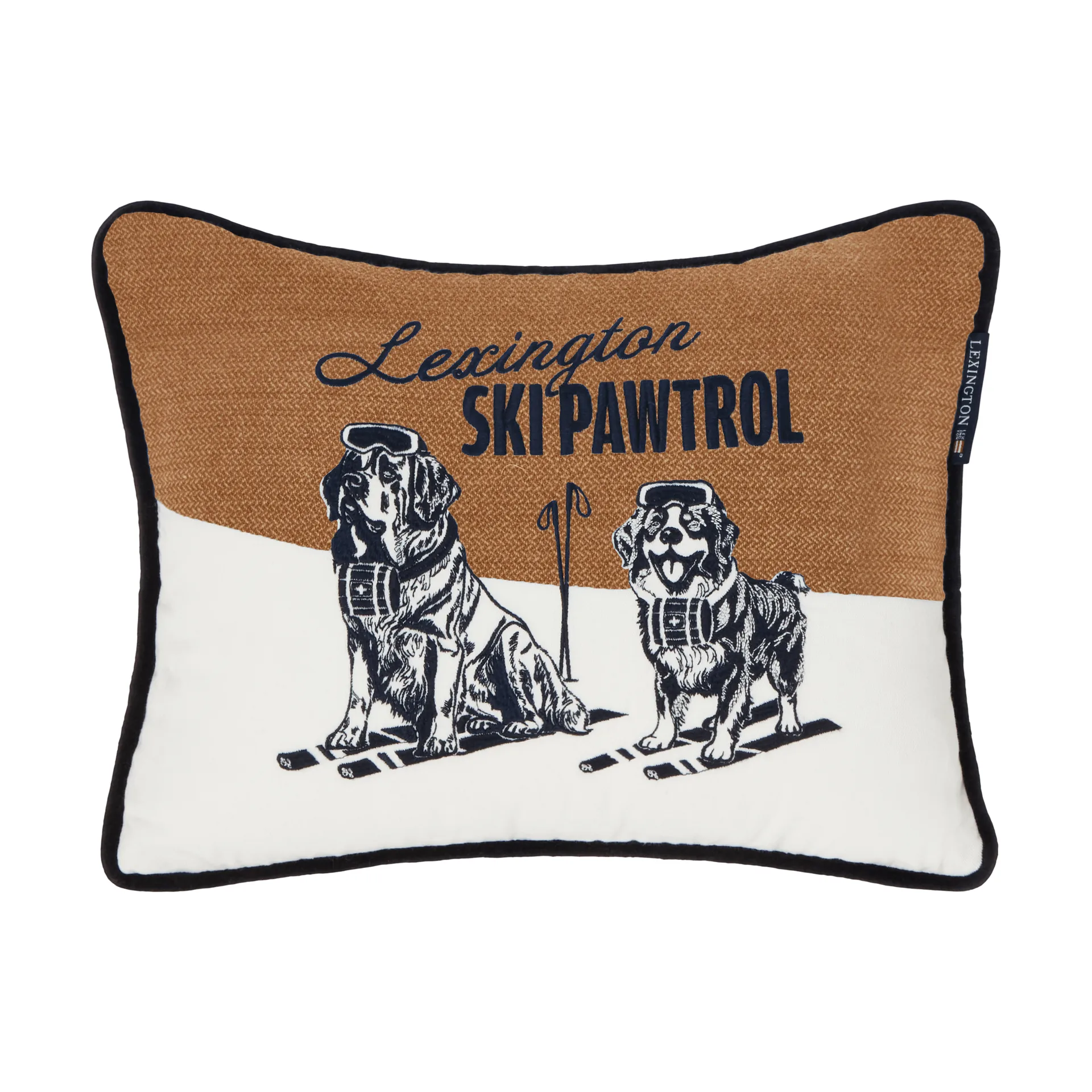 Skipawtrol decorative cushion, Beige-white-navy, 40x30 cm Lexington