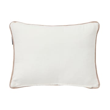 Skis and Poles eco. velvet cotton cushion 30x40 cm - White-multi - Lexington