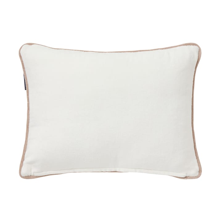 Skis and Poles eco. velvet cotton cushion 30x40 cm, White-multi Lexington