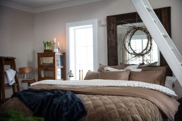Snowflake Printed Flannel pillowcase 65x65 cm - White-beige-gray - Lexington