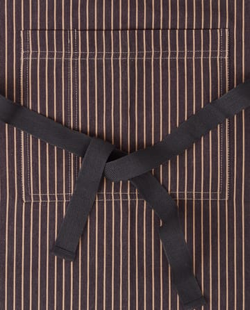 Striped Cotton Herringbone apron 80x150 cm - Beige-dark gray - Lexington