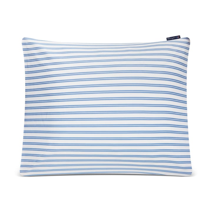 Striped Cotton Poplin pillowcase 50x60 cm - Blue - Lexington