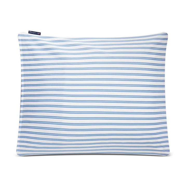 Striped Cotton Poplin pillowcase 50x60 cm - Blue - Lexington