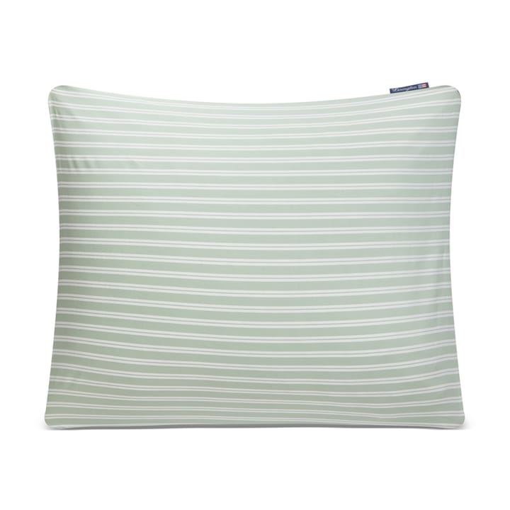 Striped Cotton Poplin pillowcase 50x60 cm - Green - Lexington