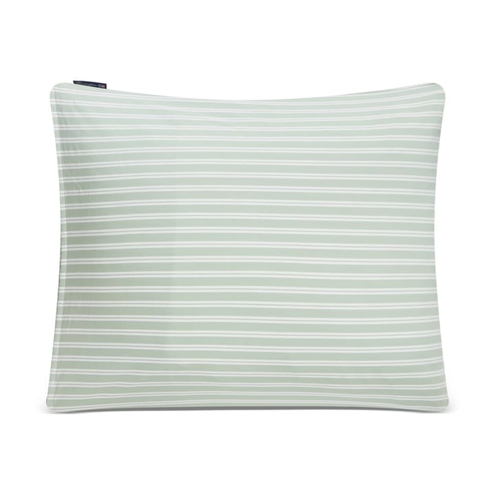 Striped Cotton Poplin pillowcase 50x60 cm, Green Lexington
