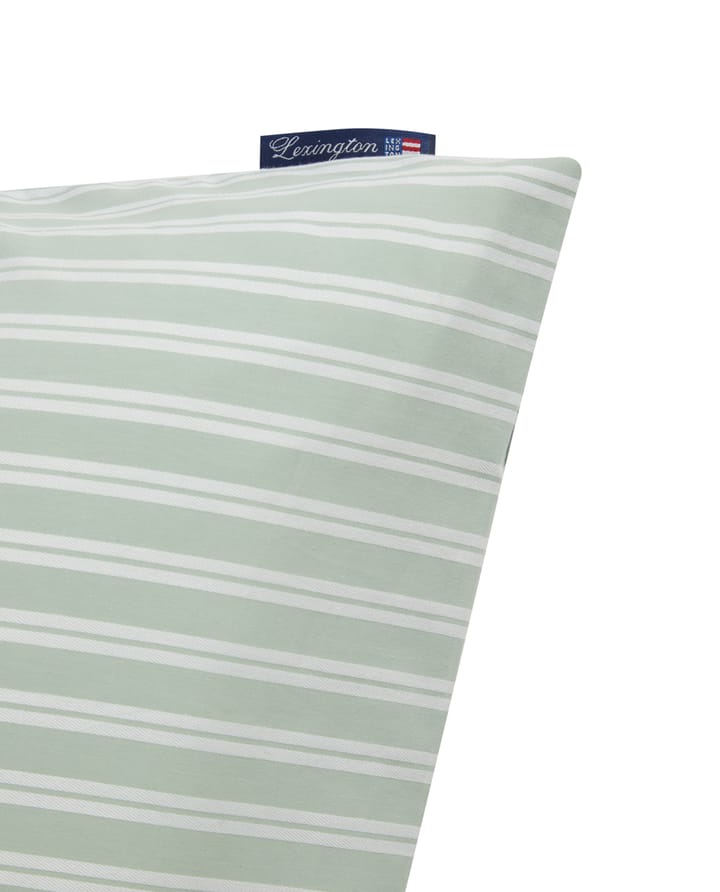 Striped Cotton Poplin pillowcase 50x60 cm, Green Lexington