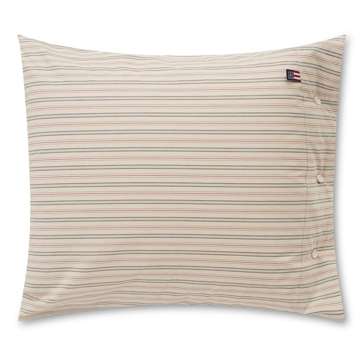 Striped Cotton Poplin pillowcase 50x60 cm - light beige-multi - Lexington