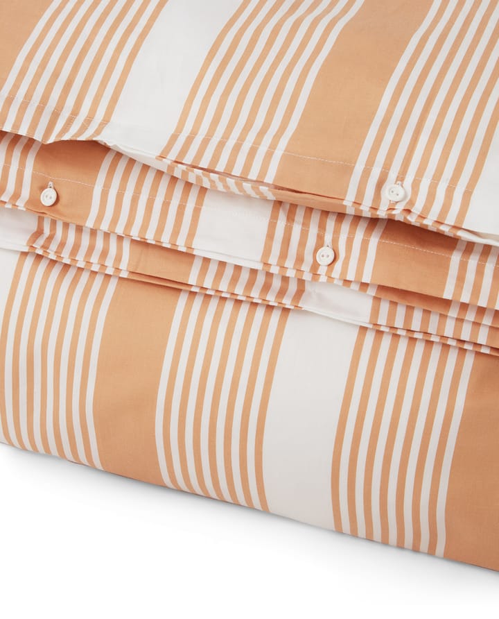 Striped Cotton Sateen bed set 150x210 cm, Beige-white Lexington