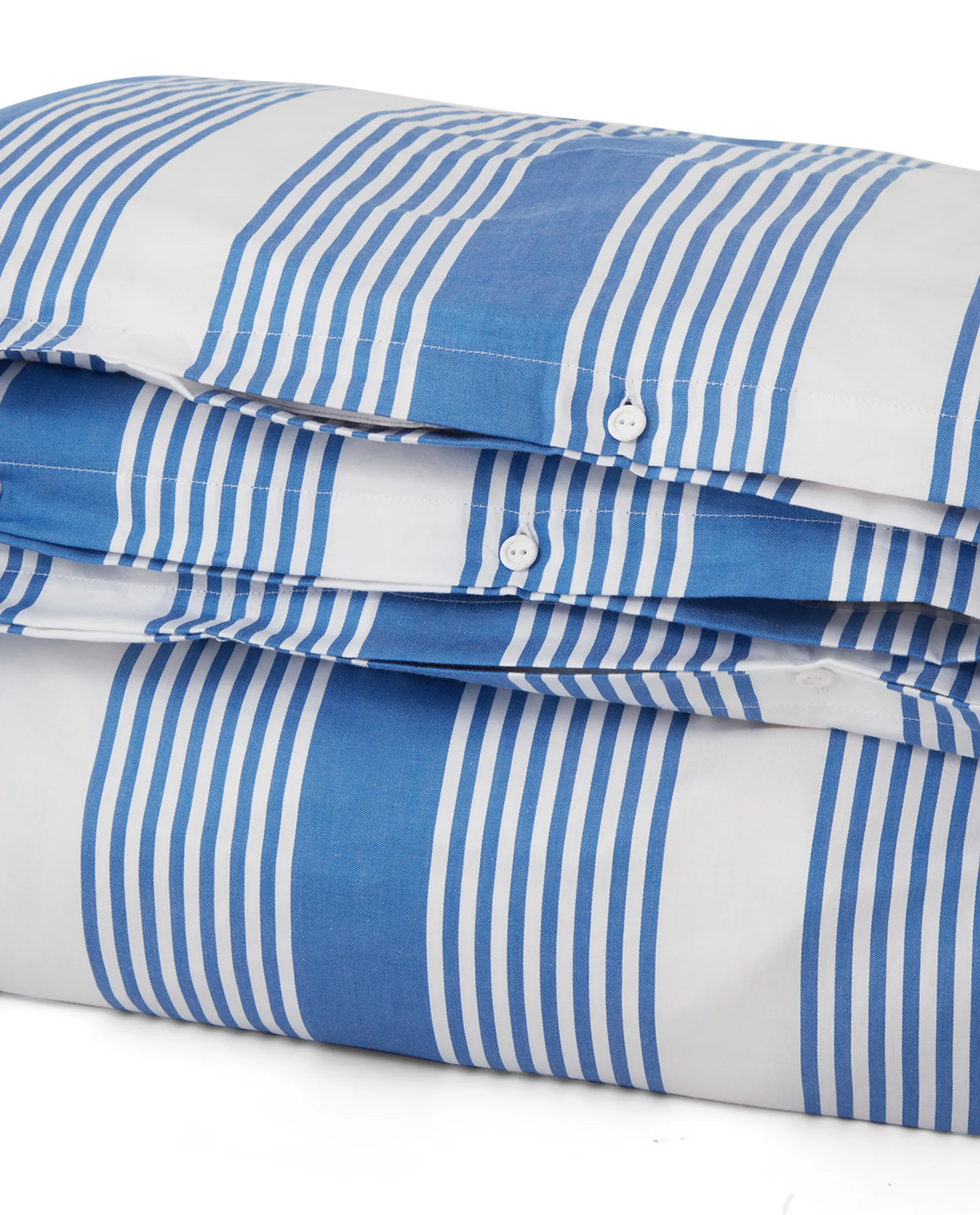 Striped Cotton Sateen bed set 150x210 cm, Blue-white Lexington