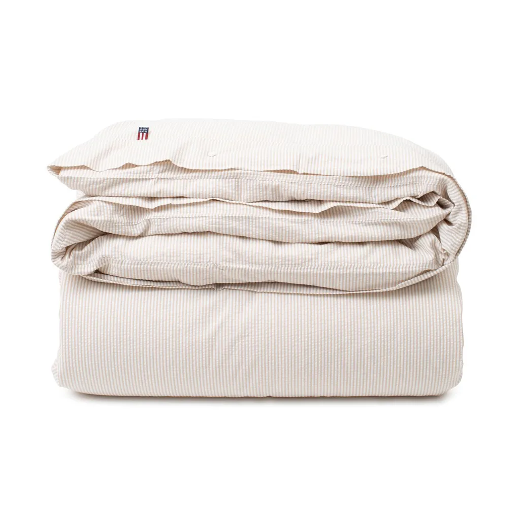 Striped Cotton Seersucker duvet cover 150x210 cm from Lexington