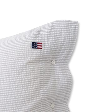 Striped Cotton Seersucker pillowcase 50x60 cm - light grey-white - Lexington