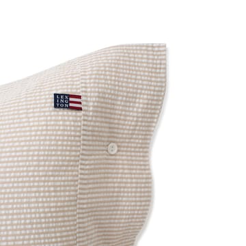 Striped Cotton Seersucker pillowcase 65x65 cm - beige-white - Lexington
