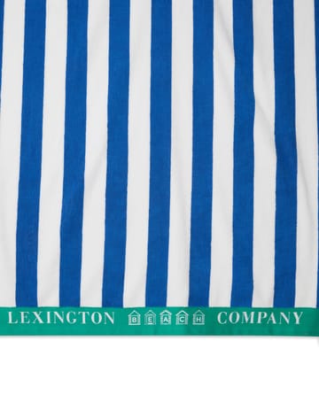 Striped Cotton Terry beach towel 100x180 cm - Blue-white-green - Lexington
